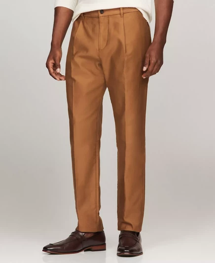  Мужские атласные брюки в складку Harlem hickory