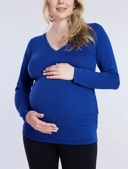 Женская футболка Motherhood для беременных, синяя