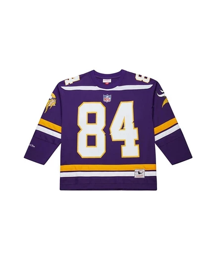 Мужская хоккейная майка Mitchell & Ness от Randy Moss фиолетового цвета Minnesota Vikings вышла в моду фиолетового цвета