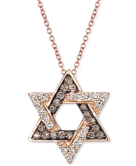 Кулон Le Vian «Звезда Давида» 14k розового золота, золотой