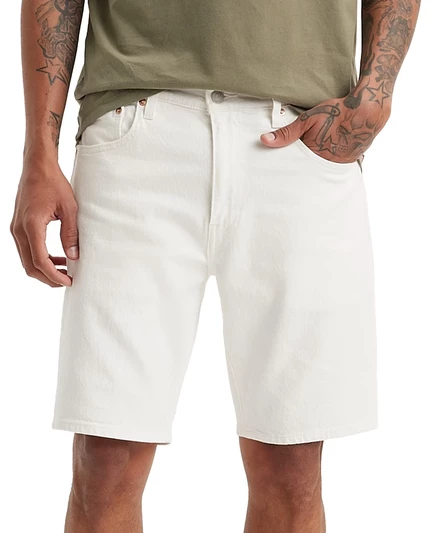 Мужские джинсовые шорты Levi's 412™ Flex Slim-Fit длиной 9 дюймов белого цвета