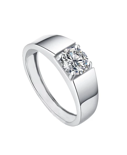 Мужское кольцо Rachel Glauber Solitaire с фианитом, белое
