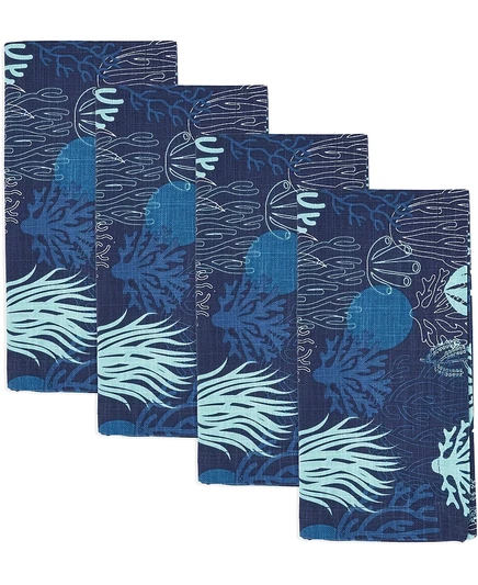 Салфетки из хлопка кораллового цвета Saro Lifestyle Ocean Depths, 20