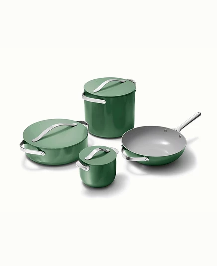 Набор посуды Caraway Cookware Plus, 8 предметов, зеленый