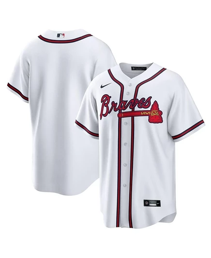 Мужская футболка Nike Atlanta Braves, официальная пустая копия, белого цвета