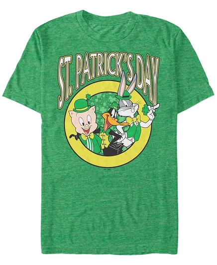 Мужская футболка Looney Tunes Looney Team St Pats, зеленая
