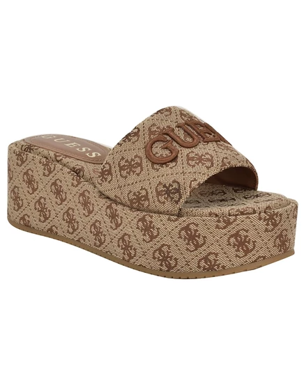 Женские сандалии Guess Bintai на платформе, коричневые