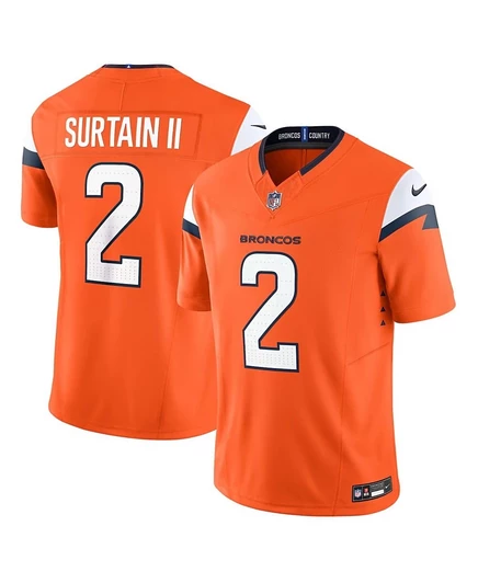 Мужская футболка Nike Patrick Surtain II Denver Broncos Vapor F.U.S.E. Limited orange