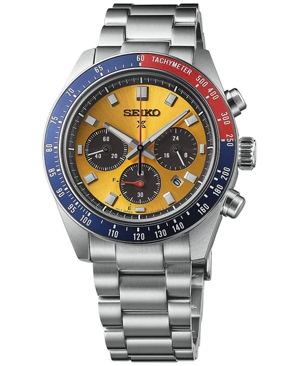 Мужские часы Seiko Prospex Speedtimer хронограф, 41 мм, желтый
