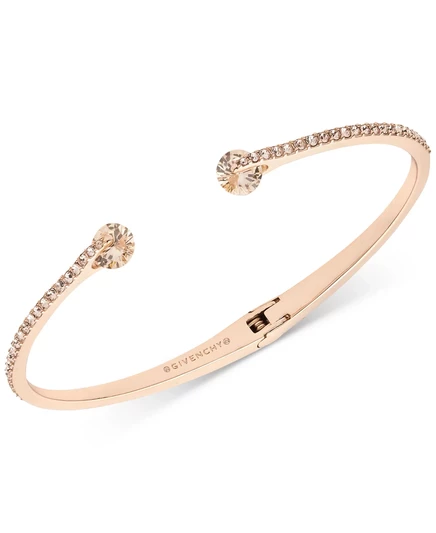 Женский браслет Givenchy Crystal & Pavé шарнирный, розовый