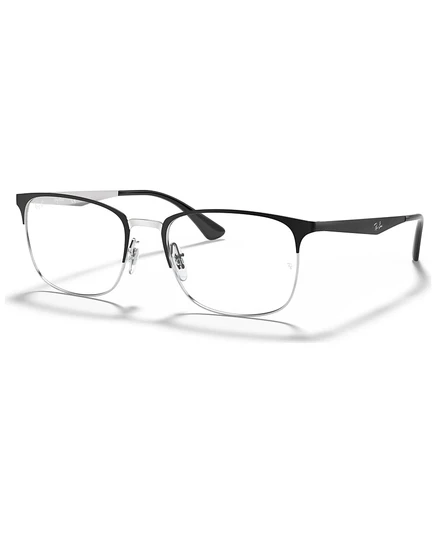 Очки Ray-Ban Унисекс Квадратные металлические RB6421 с оптикой серого цвета