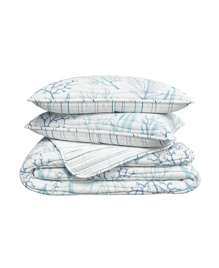Покрывало Linery & Co Blue Coral из микрофибры, синее