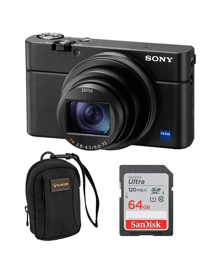 Компактный фотоаппарат Sony RX100 VII, комплект 64 ГБ, черный
