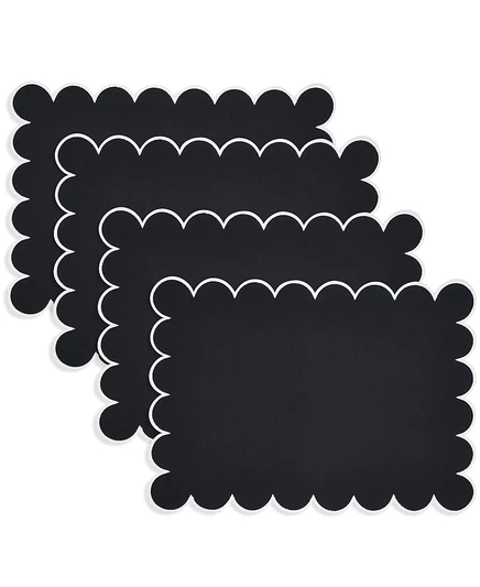 Подставки SARO LIFESTYLE Scallop, 4 шт., черные