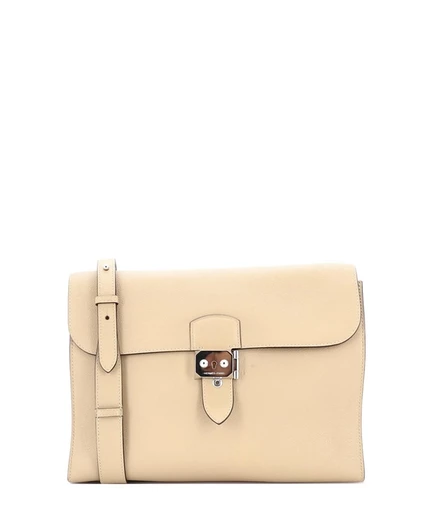Женская сумка Hermès 29 Sac a Depeches из кожи, бежевый