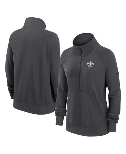 Женский свитшот Nike New Orleans Saints с молнией, серый