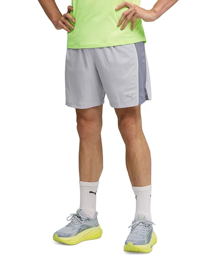 Мужские шорты Puma Run Velocity 7″ с лампасами, серые