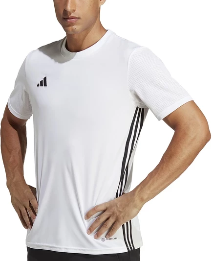 Мужская голубая приталенная футболка Adidas Tabela 23 Performance  white