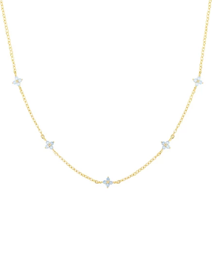 Колье Girls Crew Blue Blossom Love позолоченное, золотистое