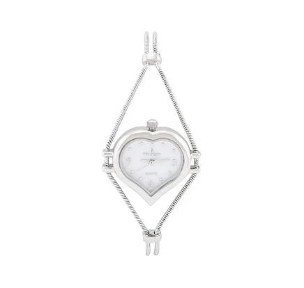 Женские часы Peugeot Heart Shape Wire, серебристые