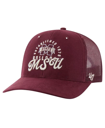 Мужская бейсболка '47 Brand Pitstop Bulldogs регулируемая, бордовая