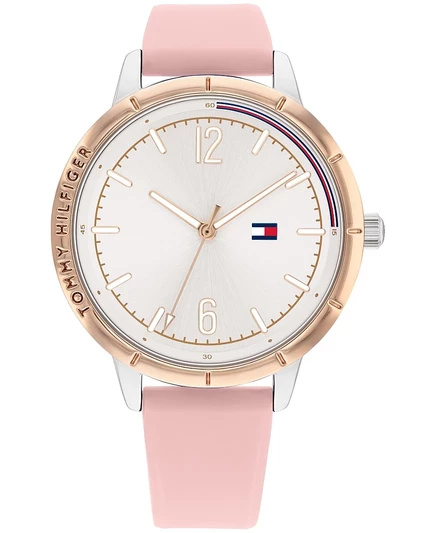 Женские часы Tommy Hilfiger 38 мм, силикон, розовые