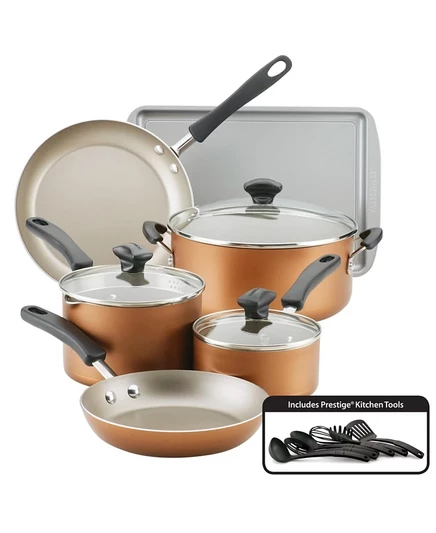 Набор посуды Farberware Cookstart 15 предметов, золотистый