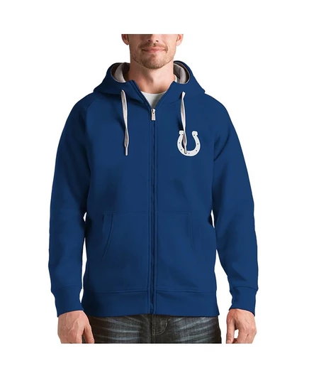Мужская худи Antigua Victory Colts на молнии, синяя