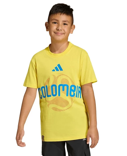 футболка с коротким рукавом adidas Boys' 8-20 для участия в Чемпионате мира по футболу 2026 года в Колумбии, желтая