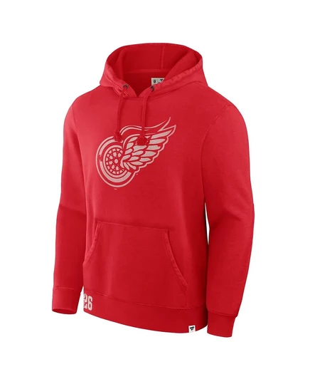 Флисовый пуловер с капюшоном Fanatics Men's Red Detroit Red Wings из традиционной коллекции Decades red