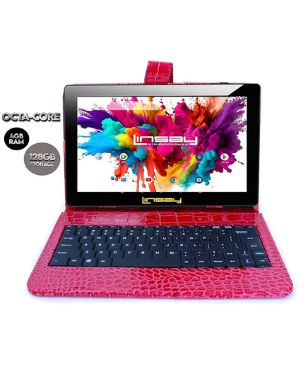 Планшет LINSAY 10,1″ Octa Core 128 ГБ, красный