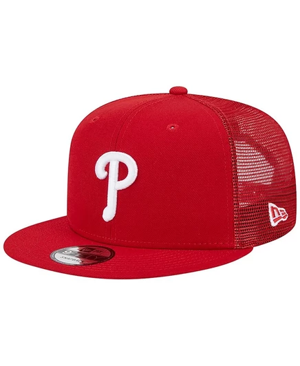 Мужская кепка New Era 9FIFTY Phillies тракер, красная