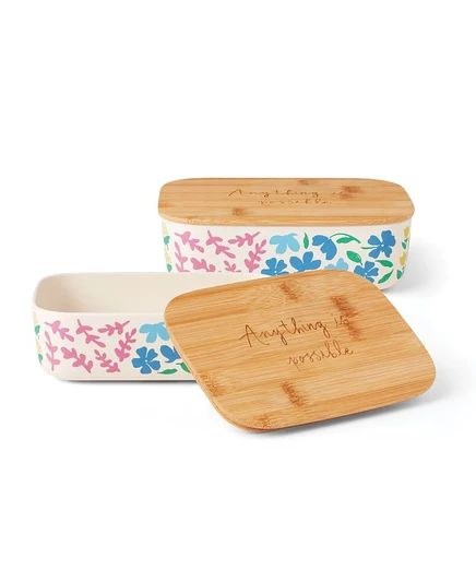 Контейнер с крышкой kate spade new york Floral Fields, 295 мл, красный