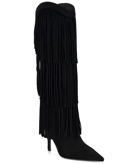Женские сапоги Nine West Genviv с бахромой, черные