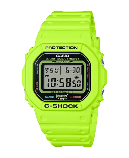  Мужские часы из желтой смолы, 48,9 мм, DW5600EP-9 bright yellow