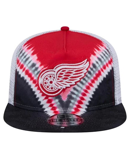 Мужская черно-красная кепка Detroit Red Wings с V-образным вырезом и регулируемой длиной New Era black, red