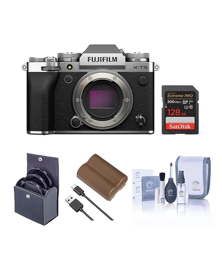 Фотоаппарат Fujifilm X-T5 с объективом 16–50 мм, серебристый