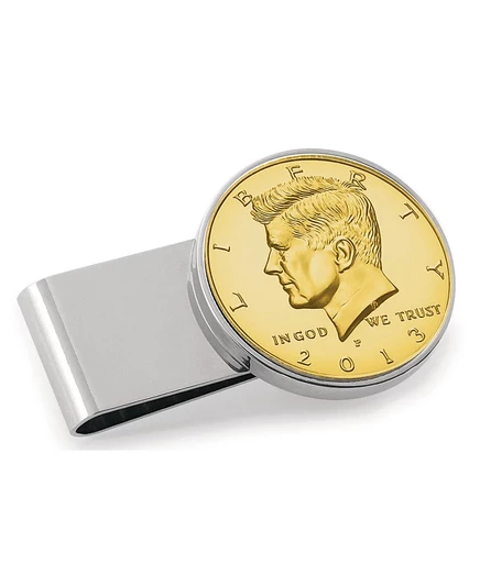 Зажим American Coin Treasures JFK, серебристый
