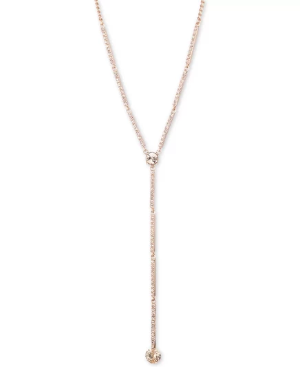 Колье-лариат с кристаллами Givenchy, удлинитель 16 дюймов + 3 дюйма pink