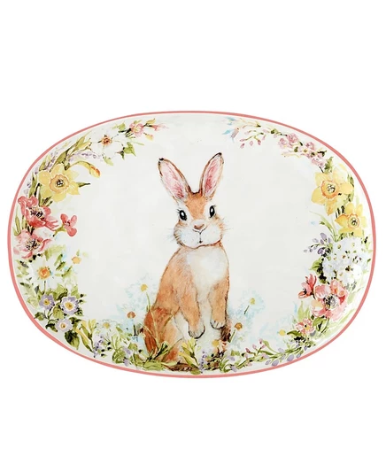 Блюдо Certified International Easter Garden 43×32см, разноцветное