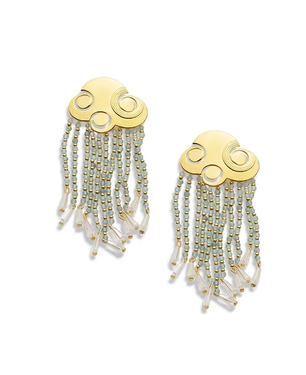 Серьги Nectar New York Joya 18K позолоченные, золотистые