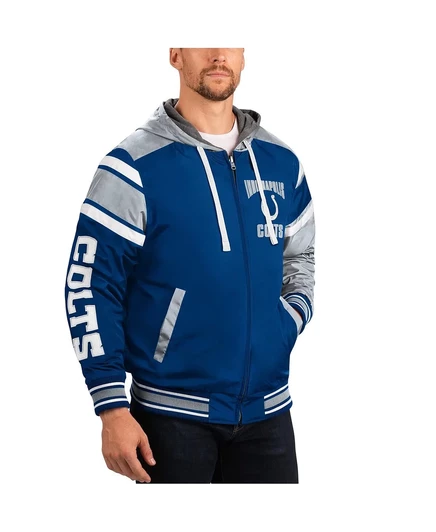 Мужская Indianapolis Colts Extreme толстовка на молнии сзади от Carl Banks G-III Sports royal