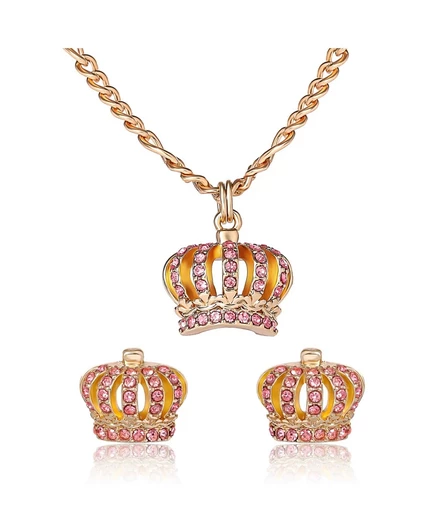 Комплект украшений Juicy Couture: колье и серьги, золотистый