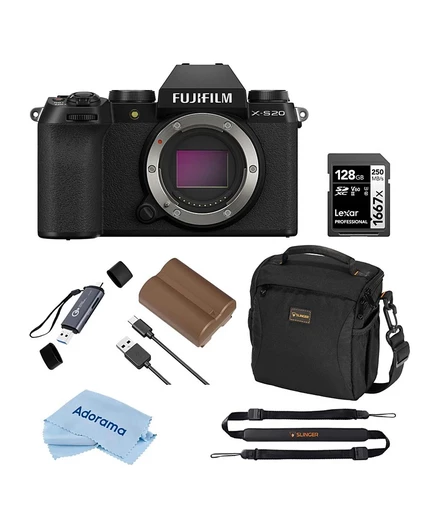Беззеркальный фотоаппарат Fujifilm X-S20, комплект, черный