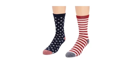 Мужские носки Crew из 2 упаковок от Muk Luks stars & stripes