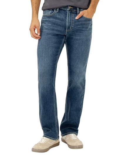 Мужские джинсы Jace Slim Bootcut синего цвета от Silver Jeans Co.
