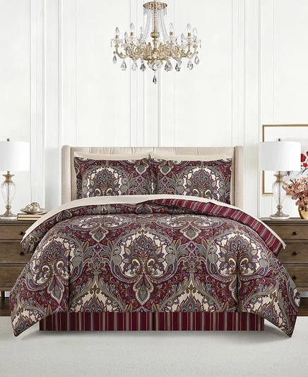 Постельный комплект Isabella 8 пр. двусторонний, красный