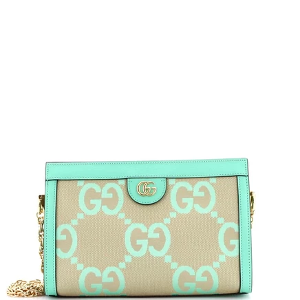 Женская сумка Gucci Ophidia Small на цепочке, зеленая