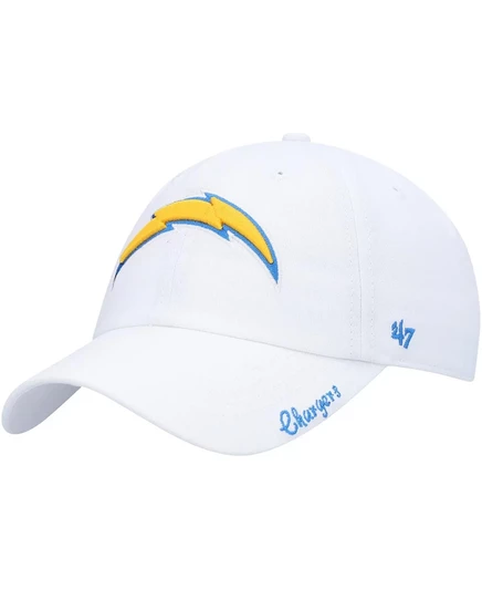 Женская белая шапка с регулируемым логотипом Los Angeles Chargers Miata Clean Up 47-го года выпуска для женщин white