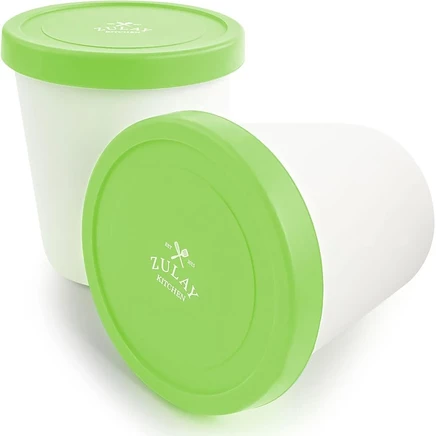 Контейнеры для мороженого Zulay Kitchen 2×946 мл, зеленые